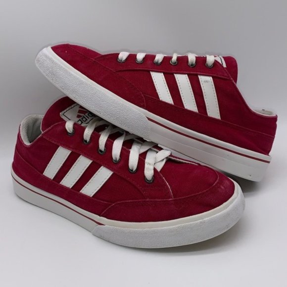 adidas red canvas shoes